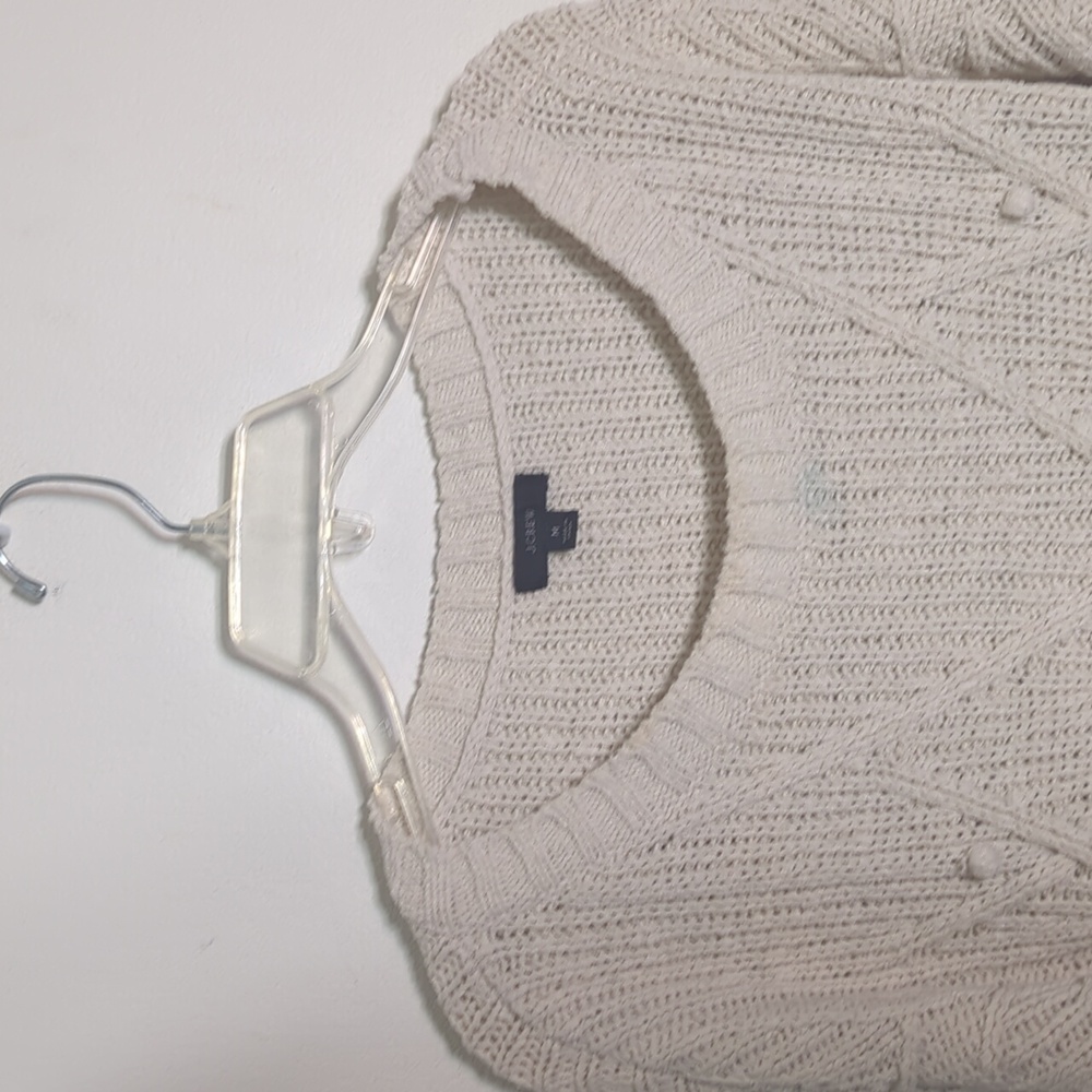 J Crew Womens Sweater Fisherman Knot Gilmore Girl Cottagecore Coastal Medium - Picture 3 of 11